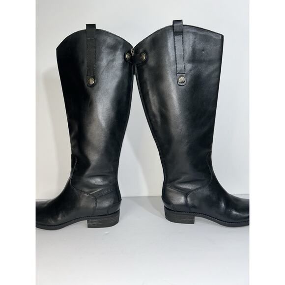 Sam Edelman Penny2 Riding Boots Black Leather Equestrian Women's 7.5 - Picture 4 of 7
